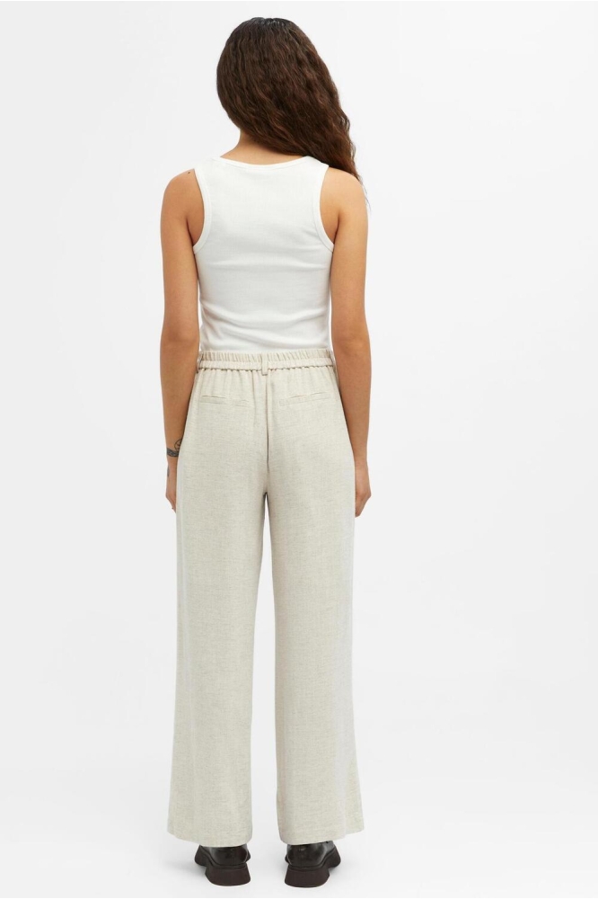 OBJSANNE ALINE WIDE PANT NOOS 23040671 Sandshell